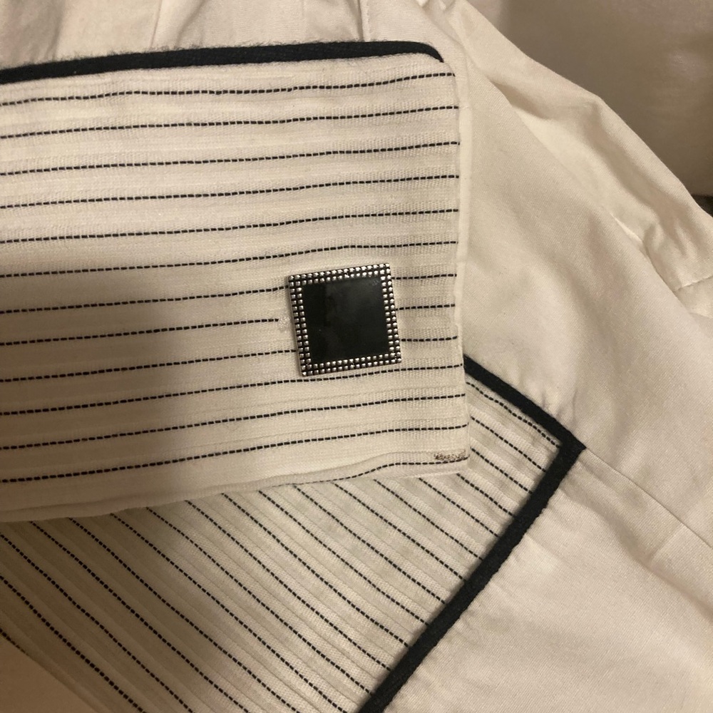 LINK UP cufflinks with black and antique border